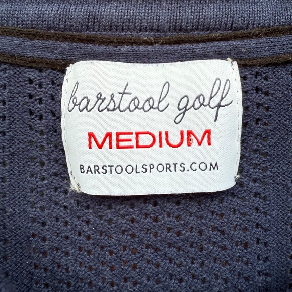 Barstool Golf Ryder Cup Knit Polo Shirt Navy Size Medium - Picture 4 of 6